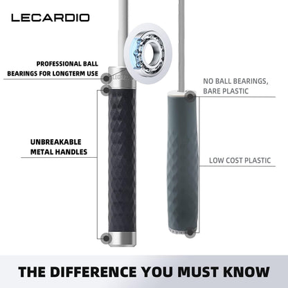 Weighted Jump Rope - 1 Lb Jump Ropes for Fitness, Skipping Rope with Weighted Aluminum Alloy Handle, Jump Rope for Men Women, Suitable for Boxing Endurance and Fitness Gym