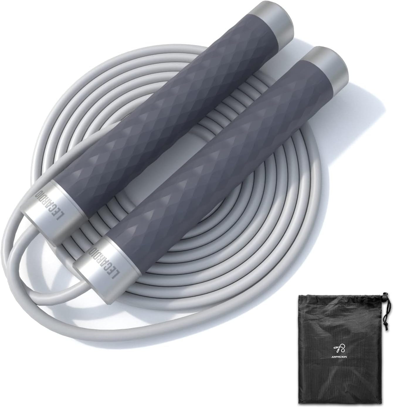 Weighted Jump Rope - 1 Lb Jump Ropes for Fitness, Skipping Rope with Weighted Aluminum Alloy Handle, Jump Rope for Men Women, Suitable for Boxing Endurance and Fitness Gym