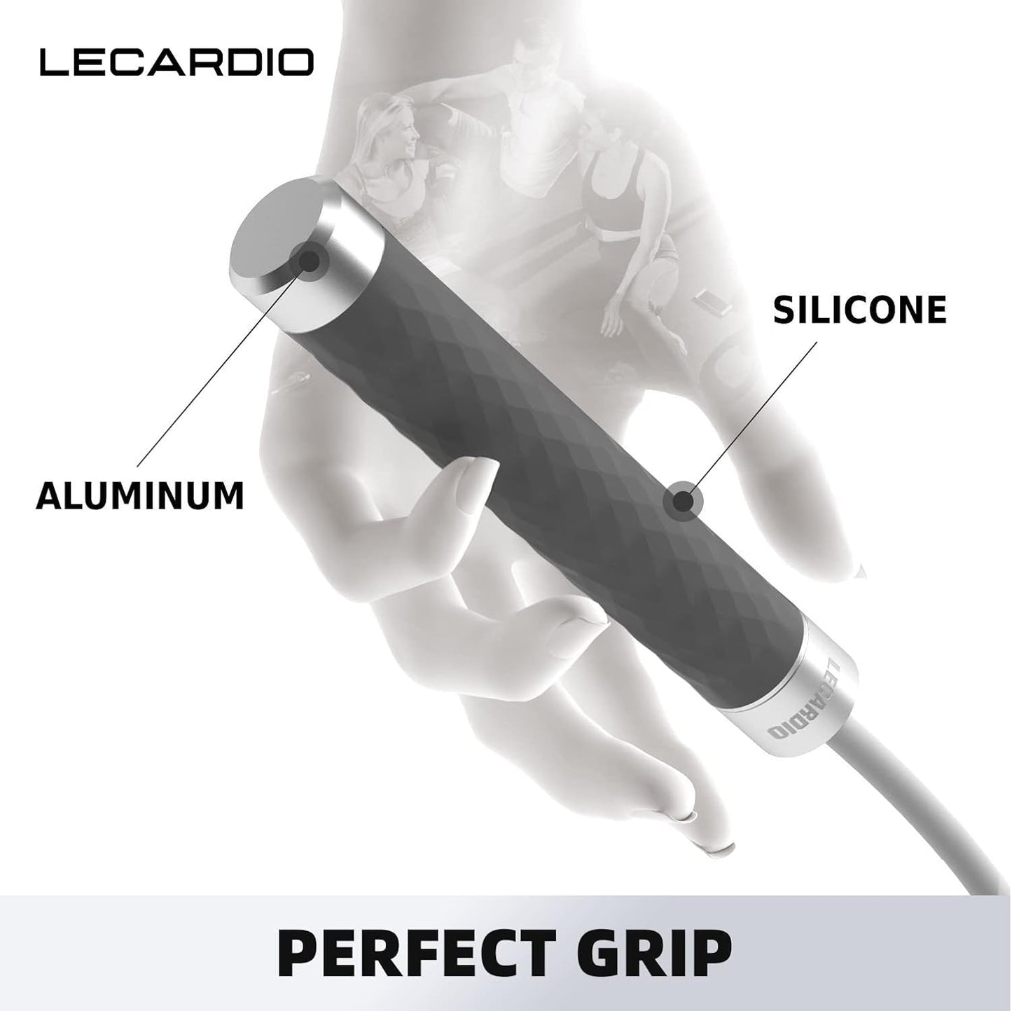 Weighted Jump Rope - 1 Lb Jump Ropes for Fitness, Skipping Rope with Weighted Aluminum Alloy Handle, Jump Rope for Men Women, Suitable for Boxing Endurance and Fitness Gym